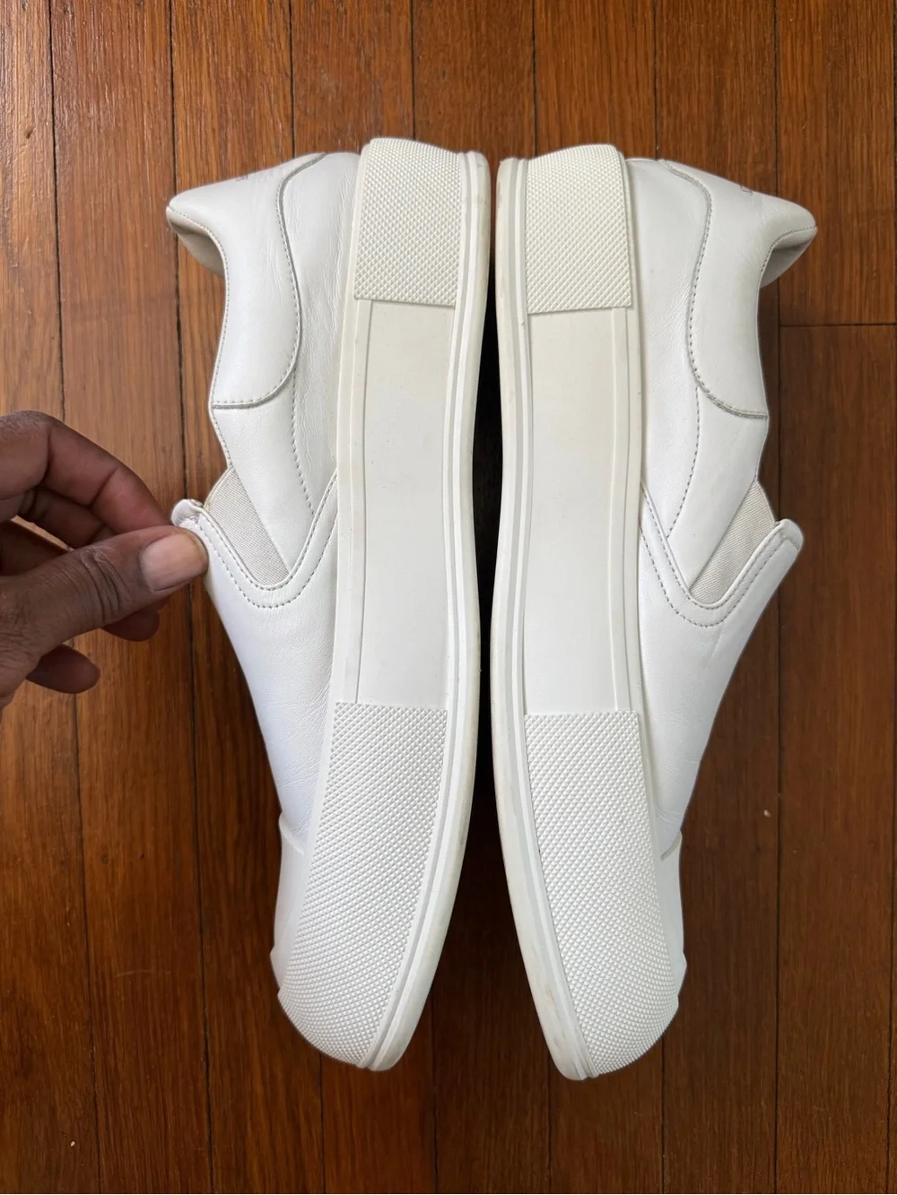 Alexander McQueen White Leather Slip-On Loafers mens size 12